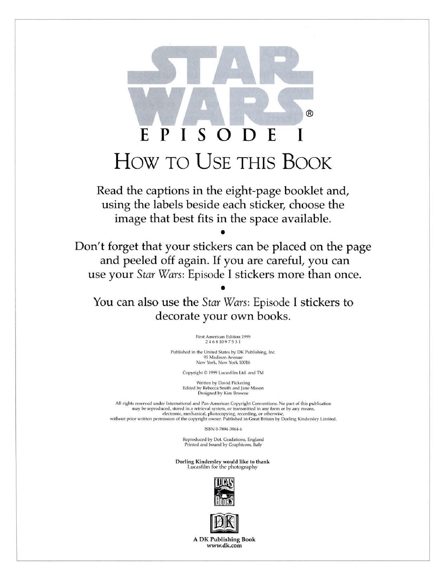 The Ultimate Star Wars Episode I Sticker Book (DK) (1999).pdf,第2页预览