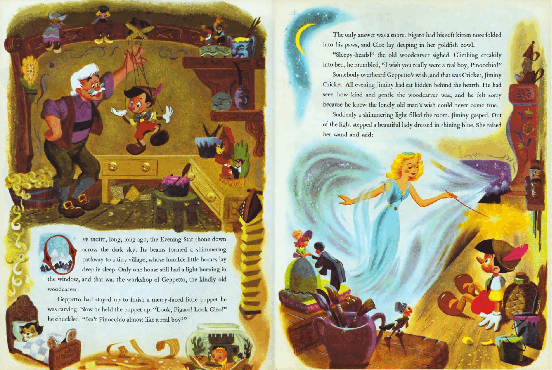 Walt Disney's Pinocchio (1953) (Big Golden Book) (goldengems).pdf,第4页预览