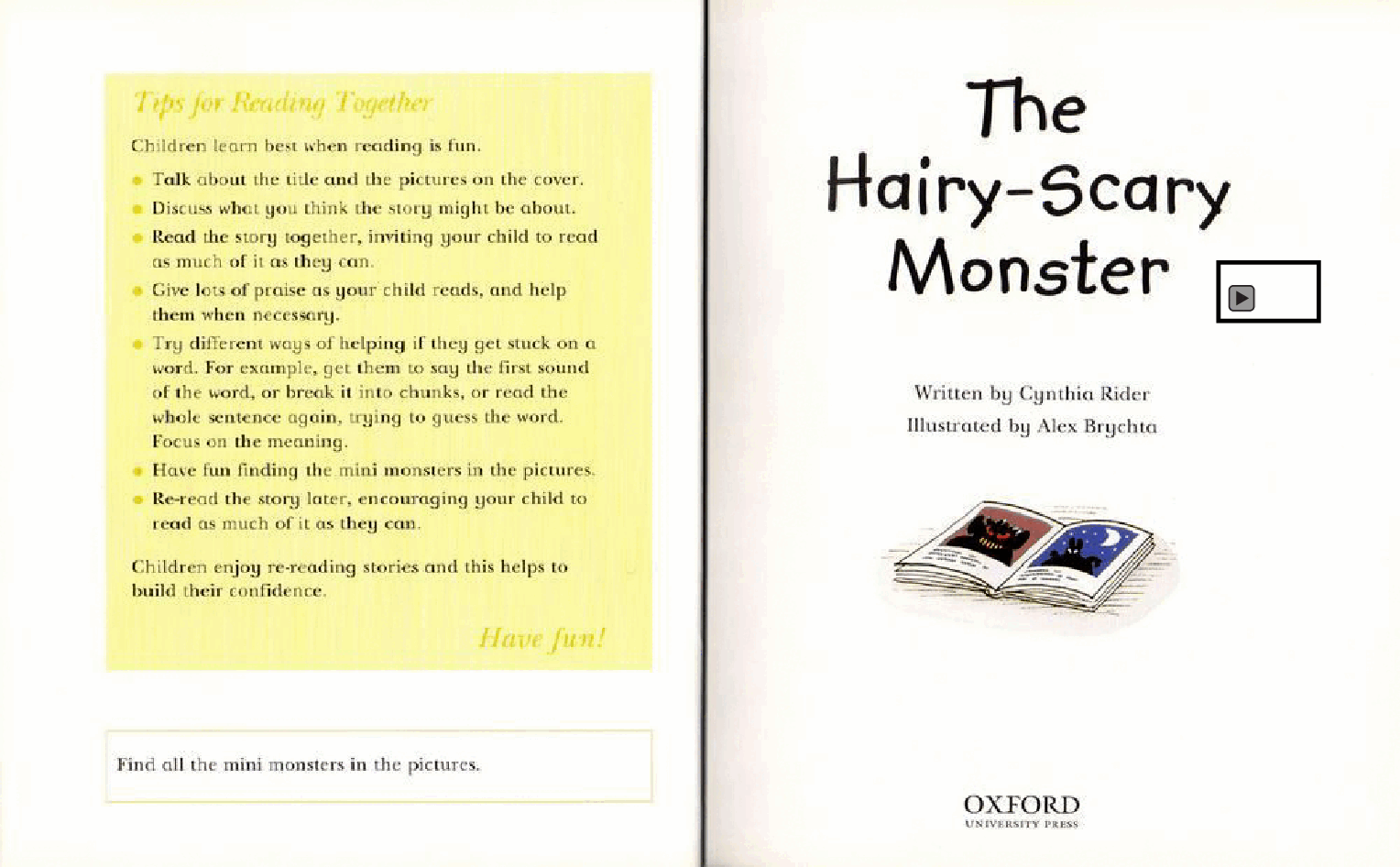 牛津阅读树在家读绘本系列5A The Hairy Scary Monster.pdf,第2页预览