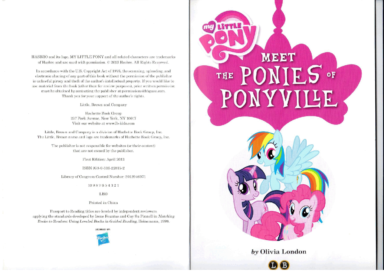 小马宝莉绘本my little pony - meet the ponies of ponyville.pdf,第2页预览