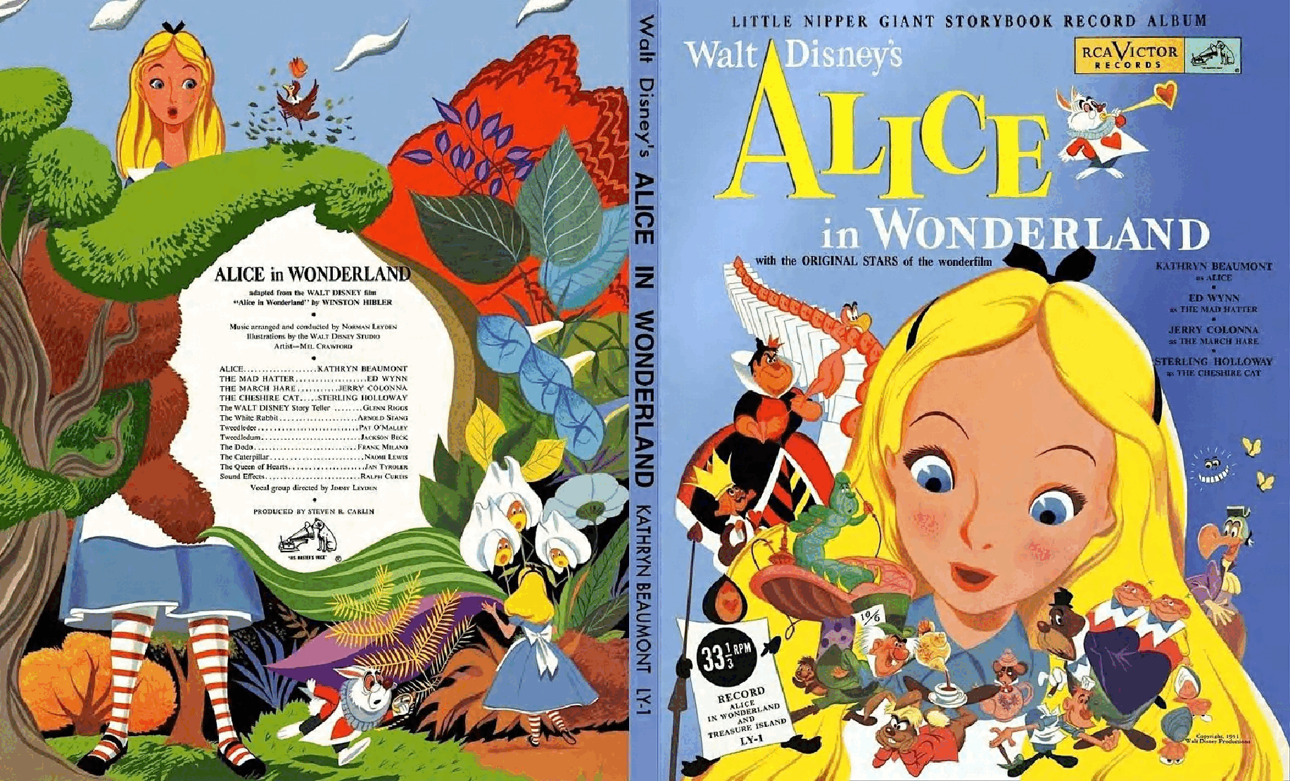 Walt Disney's Alice in Wonderland (Little Nipper Giant Storybook Record Album).pdf，第1页预览