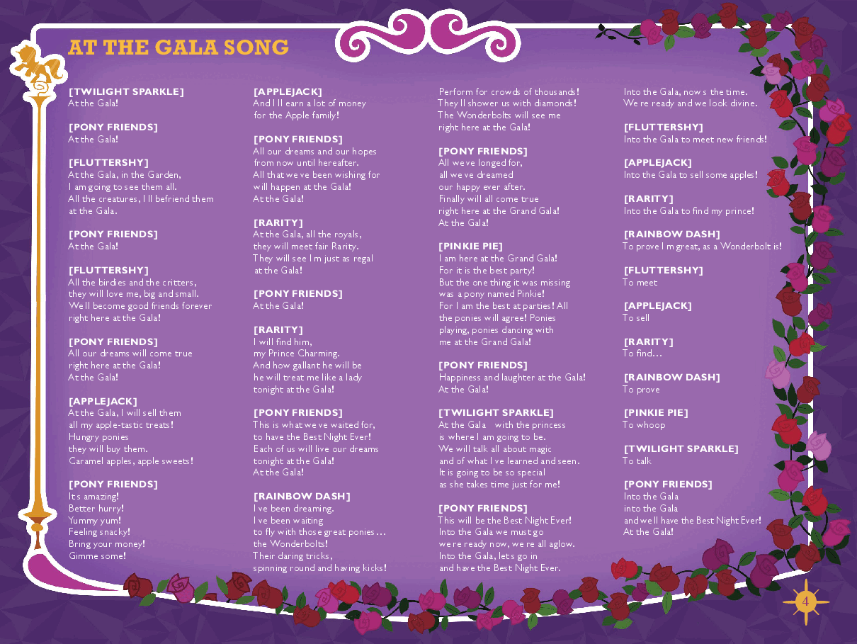 小马宝莉绘本Digital Booklet - My Little Pony - Songs of Friendship and Magic (Music from the Original TV Series).pdf，第4页预览