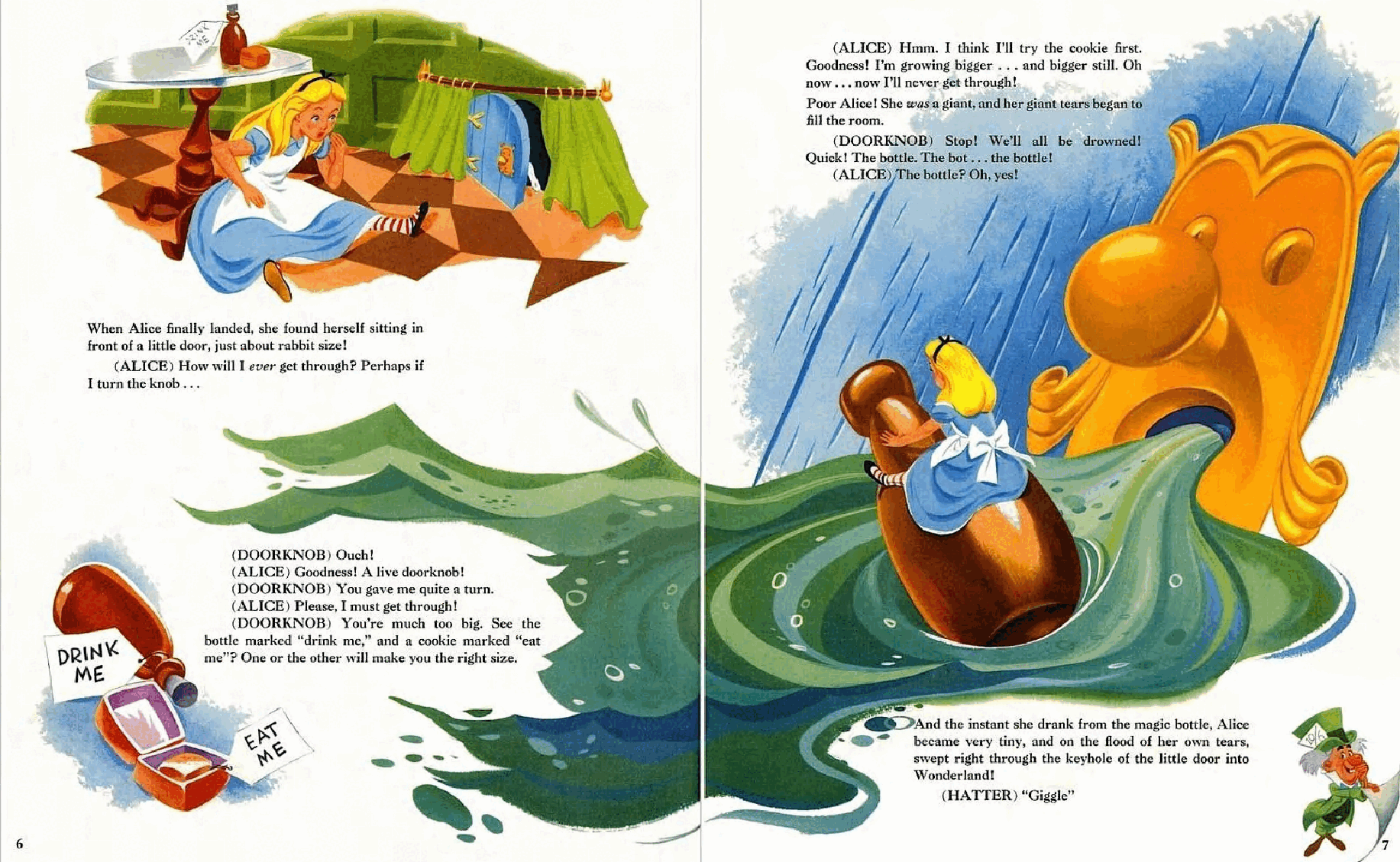 Walt Disney's Alice in Wonderland (Little Nipper Giant Storybook Record Album).pdf，第4页预览