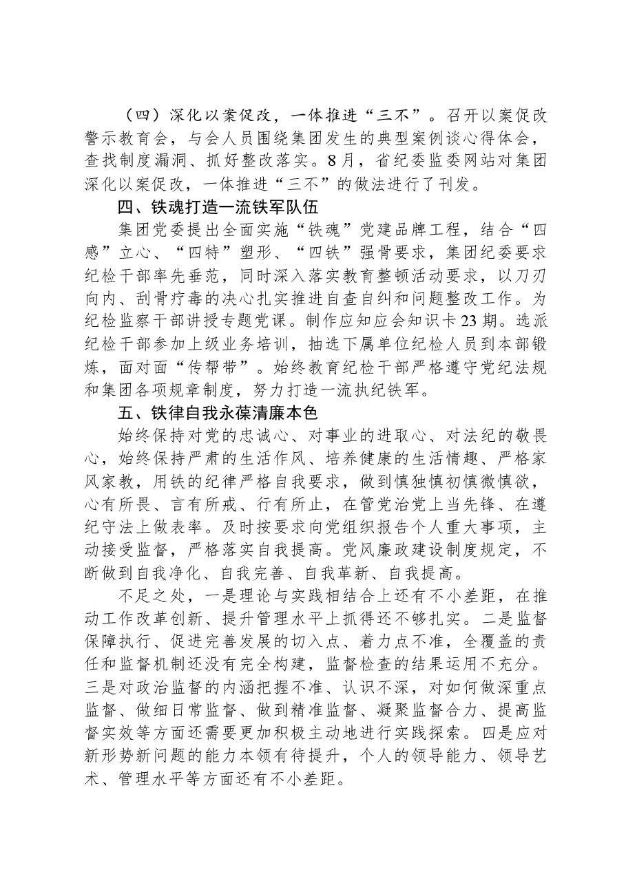 集团纪委书记2023年述职述廉述学报告.docx,第3页预览