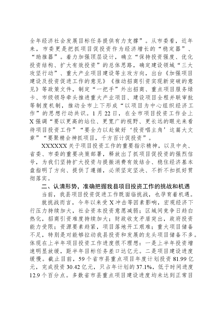 在项目投资工作大会上的讲话.docx,第2页预览