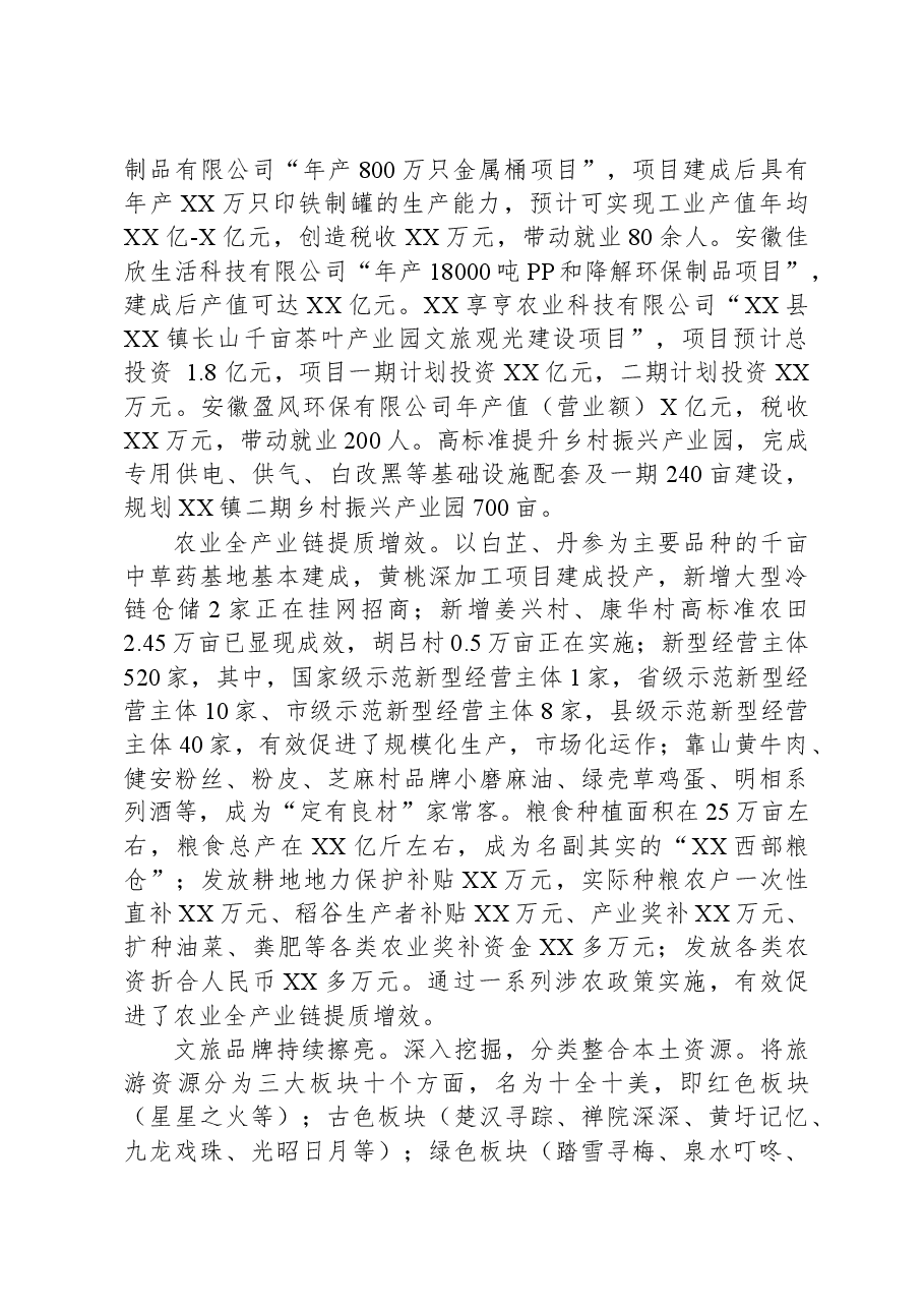 2023年XX镇政府工作报告02.docx,第2页预览