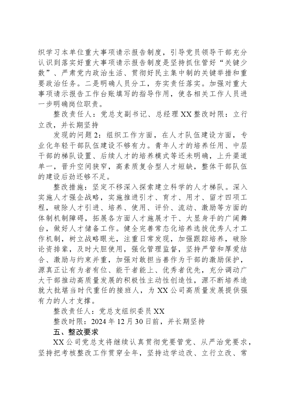 国企公司党总支关于落实2023年全面从严治党(党建)责任情况检查考核反馈意见的整改方案.docx,第3页预览