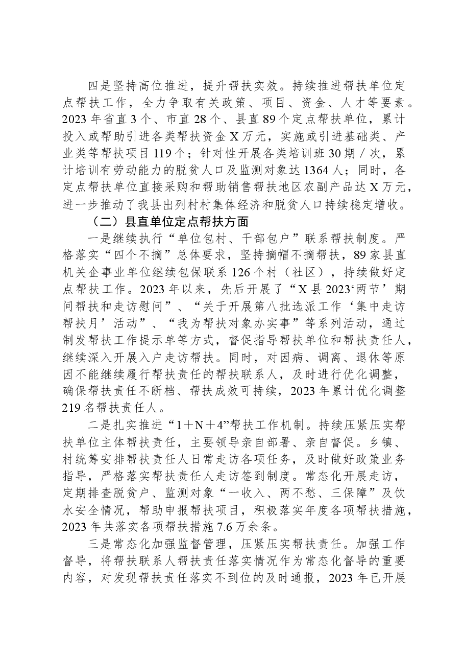 X县2023年度定点帮扶工作总结.docx,第2页预览