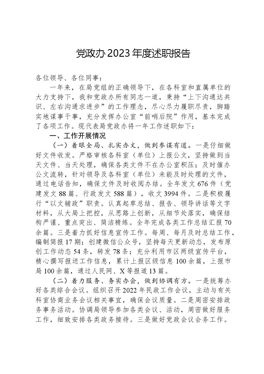 党政办2023年度述职报告.docx,第1页预览
