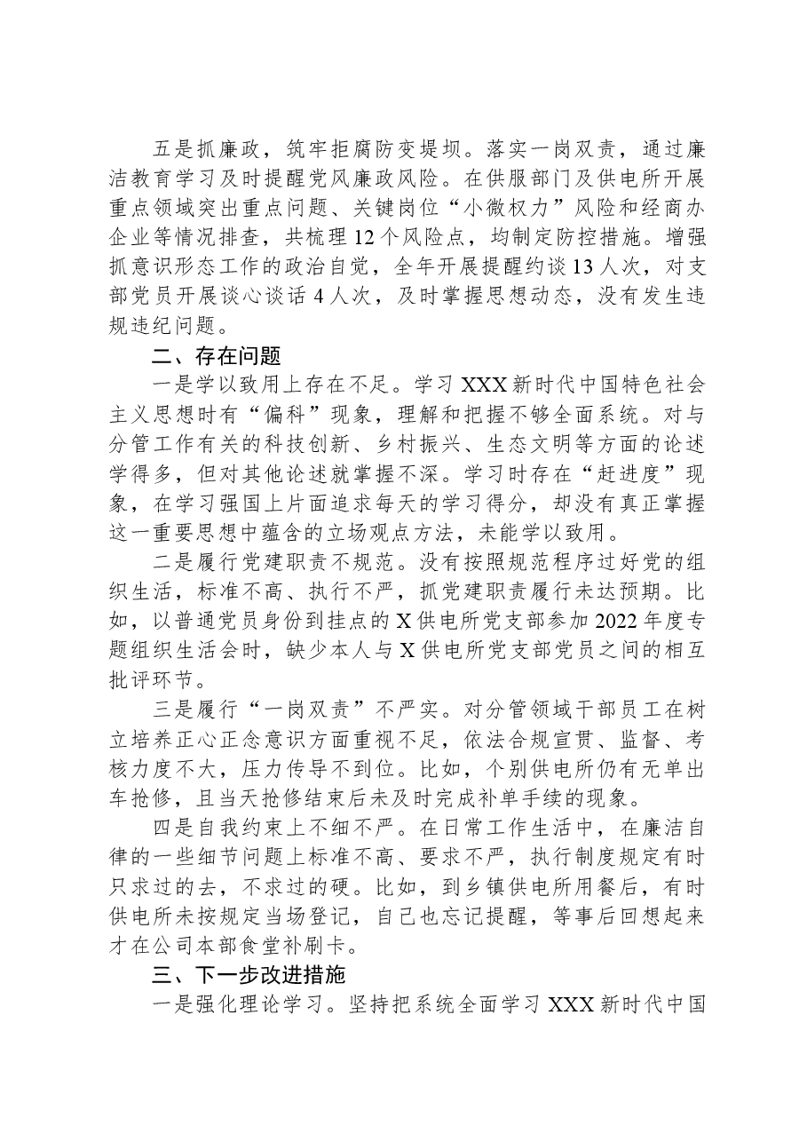公司支部书记2023年度抓党建工作述职报告.docx,第2页预览