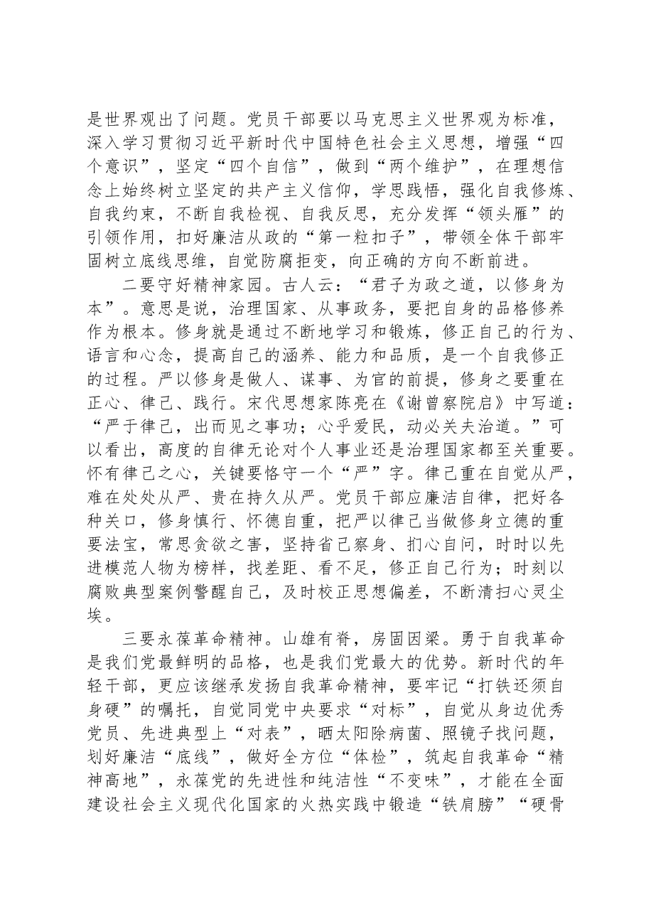 党课:加强党风廉政建设永葆清正廉洁政治本色.docx,第2页预览