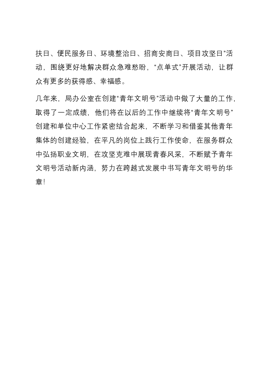 某局办公室创建青年文明号主要事迹.docx,第4页预览