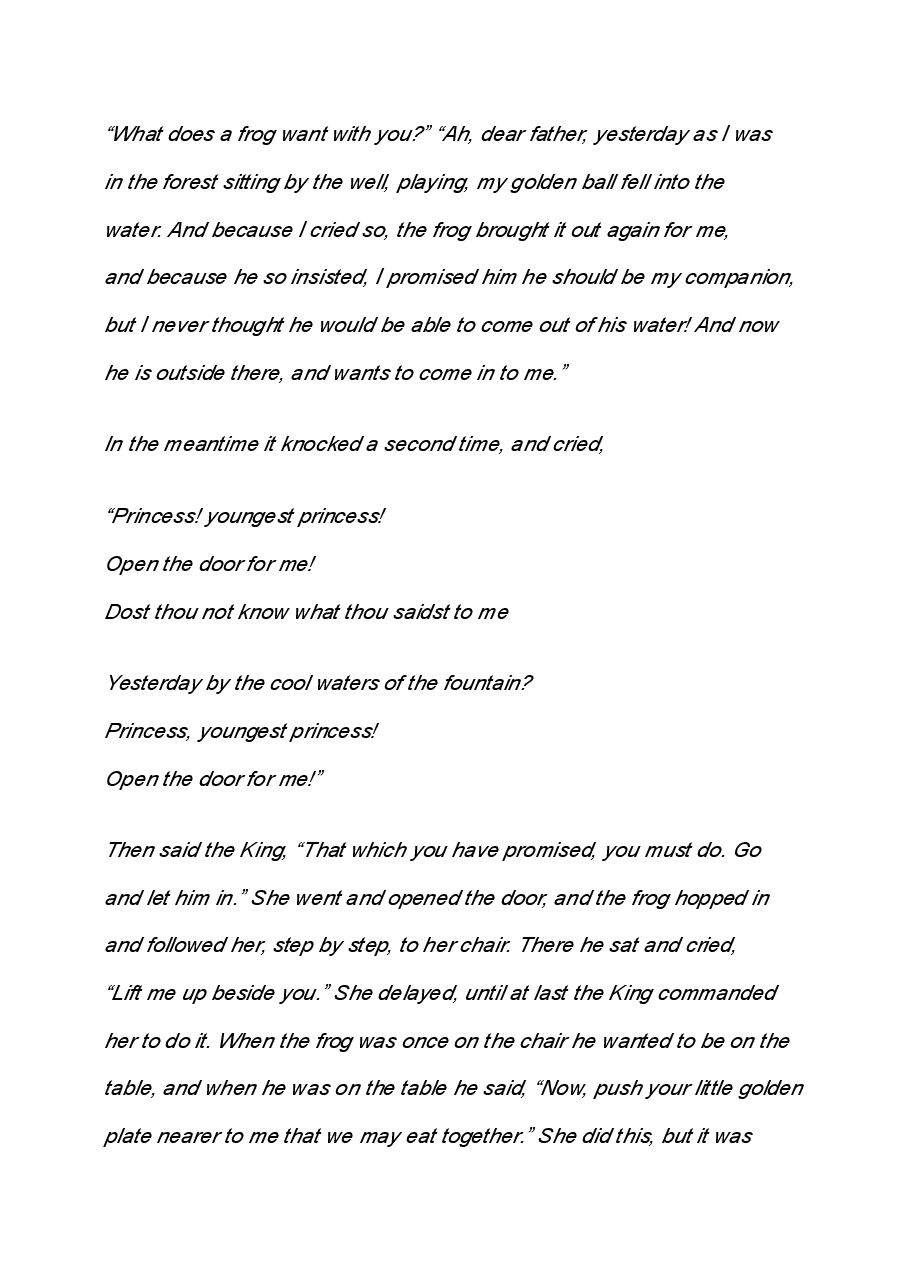 格林童话英文绘本FrogPrince.pdf,第4页预览
