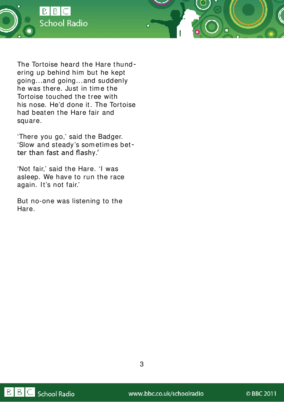 Aesop BBC的伊索寓言40故事01 the_hare_the_tortoise.pdf，第3页预览