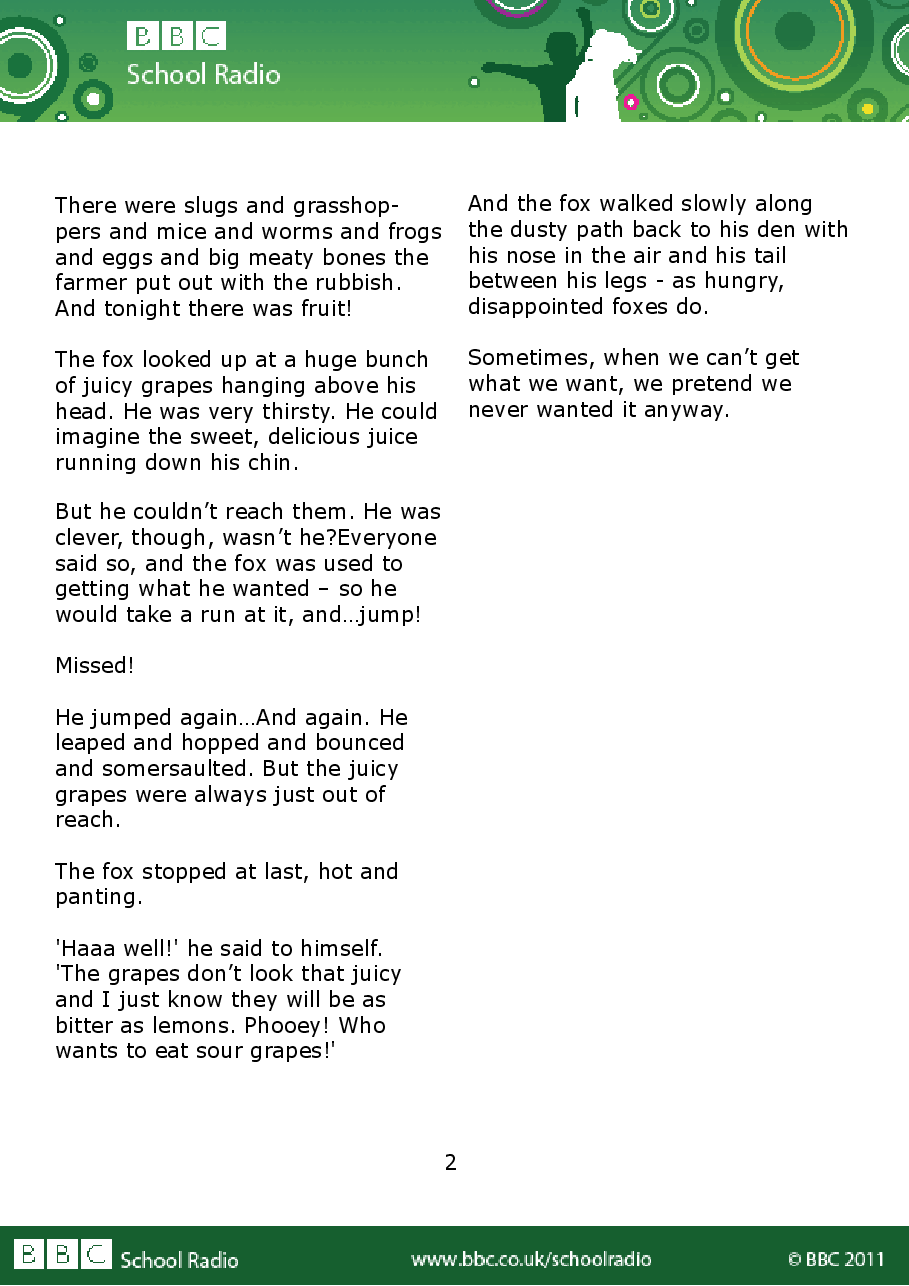 Aesop BBC的伊索寓言40故事08 the_fox_and_the_grapes.pdf,第2页预览