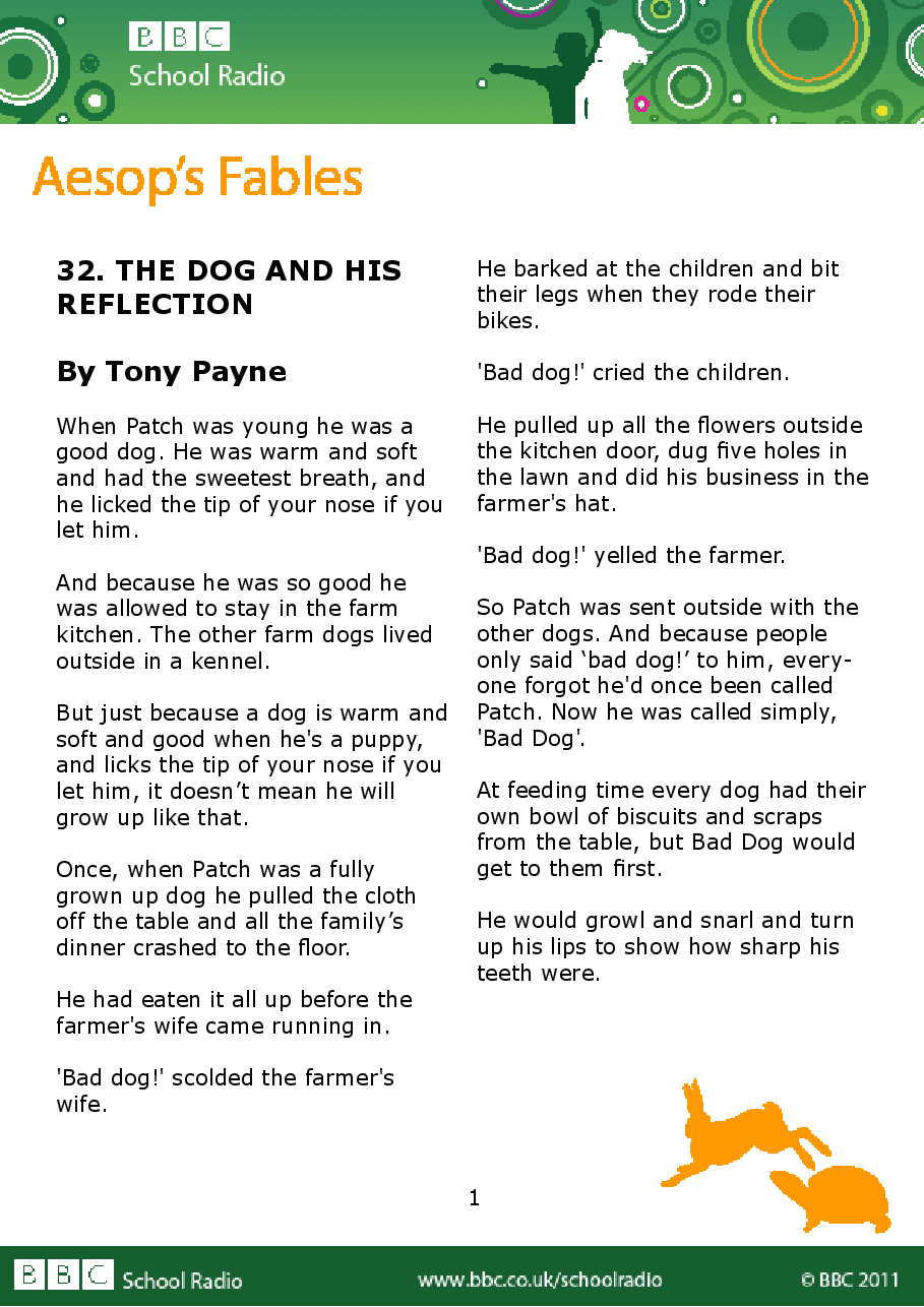 Aesop BBC的伊索寓言40故事32 the_dog_and_his_reflection.pdf,第1页预览