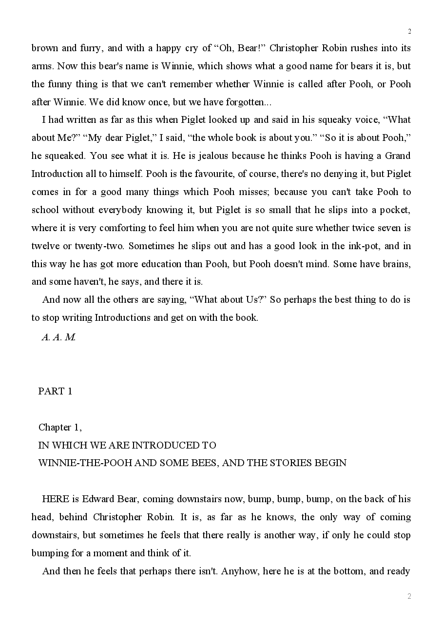 AA Milne - Winnie the Pooh.doc,第2页预览
