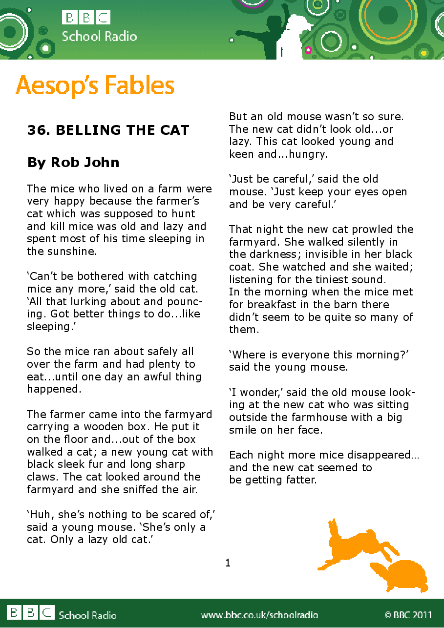 Aesop BBC的伊索寓言40故事36 belling_the_cat.pdf,第1页预览