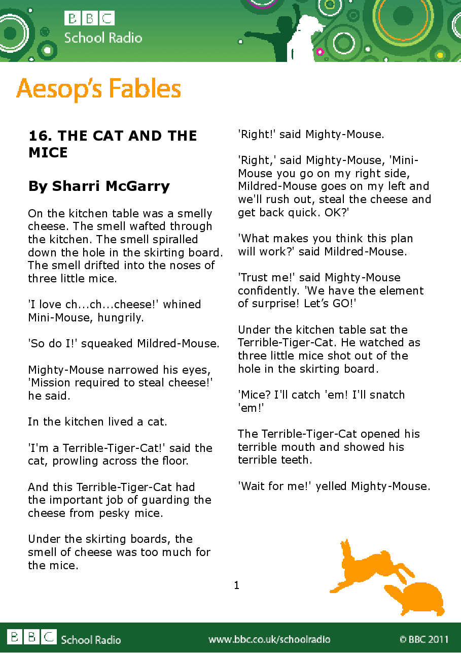 Aesop BBC的伊索寓言40故事16 the_cat_and_the_mice.pdf,第1页预览