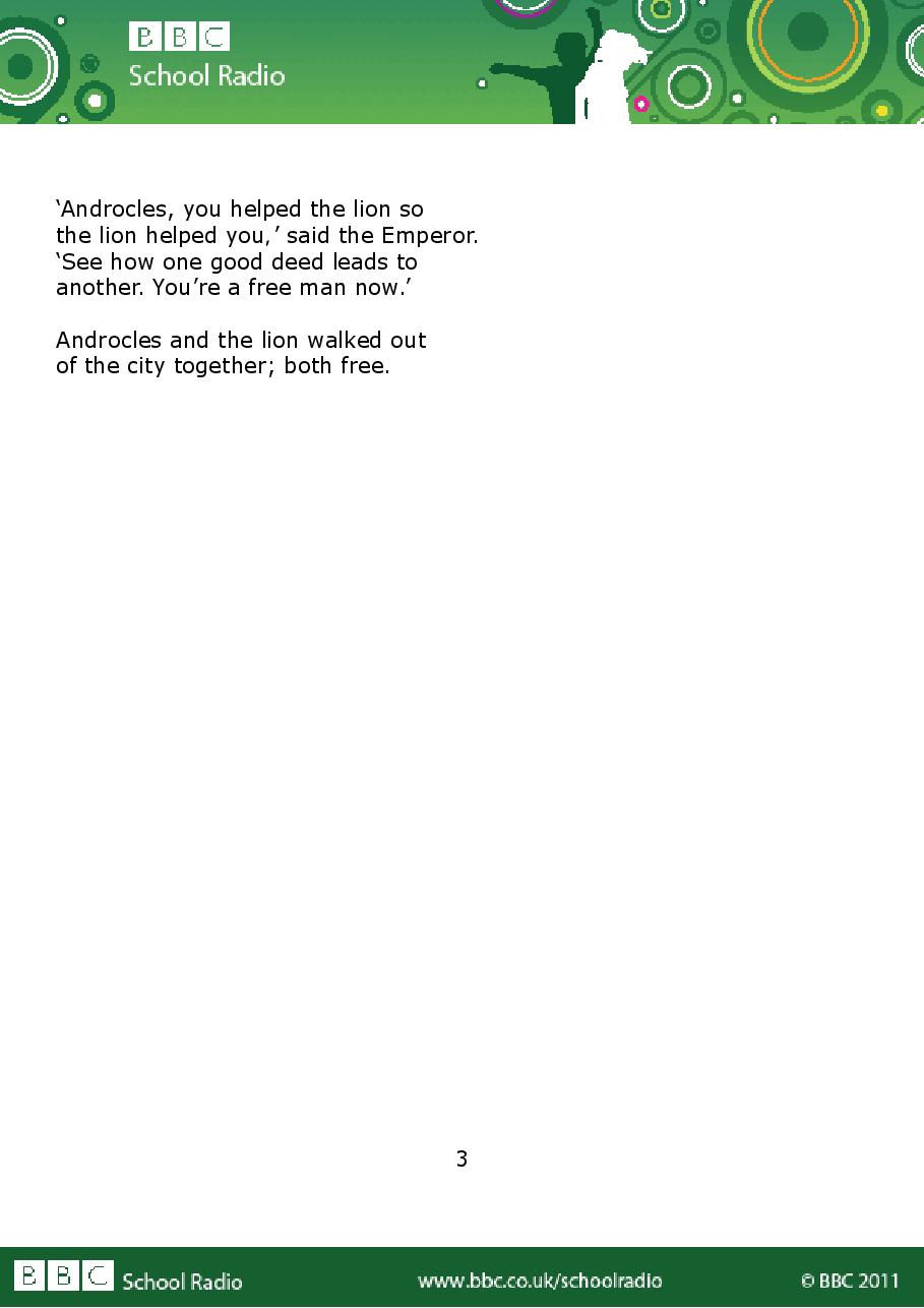 Aesop BBC的伊索寓言40故事31 androcles_and_the_lion.pdf,第3页预览