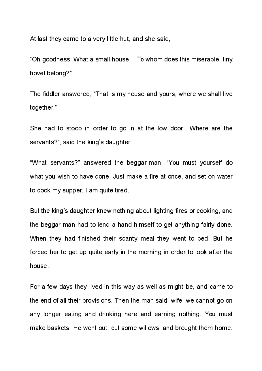 格林童话英文绘本King Thrushbeard.pdf，第4页预览