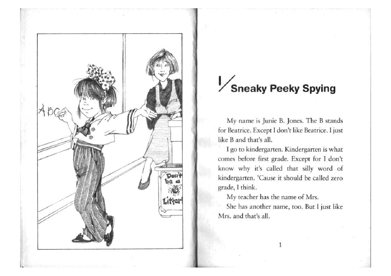 04 Junie B. Jones and sone Sneaky Peeky Spying扫描版.pdf,第3页预览