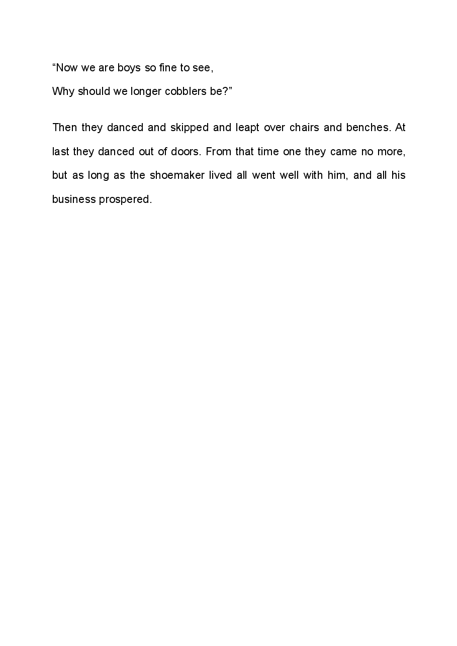 格林童话英文绘本elvesshoemaker.pdf,第4页预览