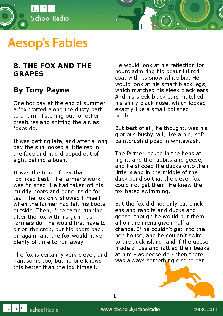 Aesop BBC的伊索寓言40故事08 the_fox_and_the_grapes.pdf,第1页预览