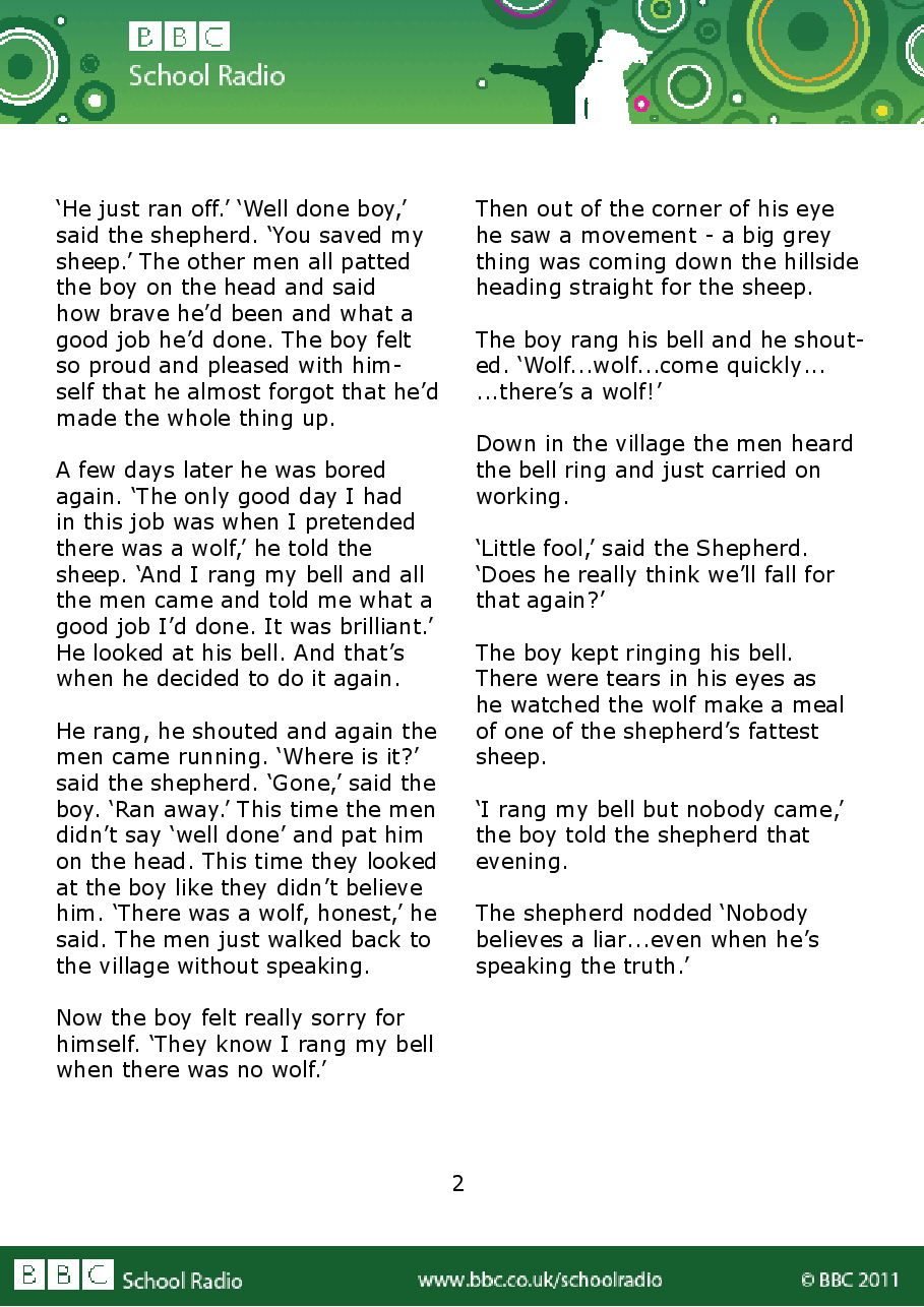 Aesop BBC的伊索寓言40故事40 the_boy_who_cried_wolf.pdf,第2页预览
