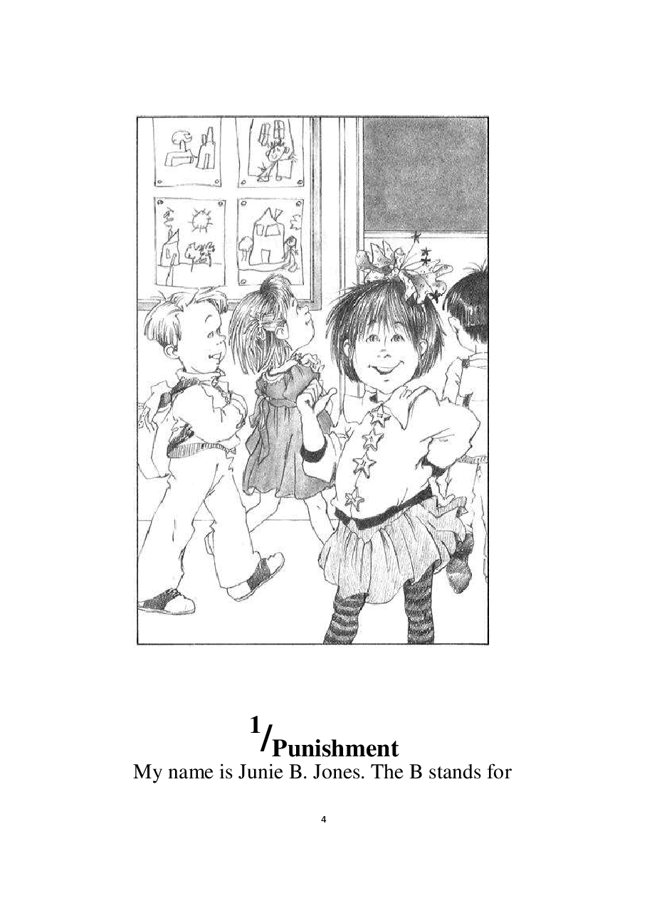 03 Junie B. Jones and Her Big Fat Mouth文字版清晰.pdf，第4页预览