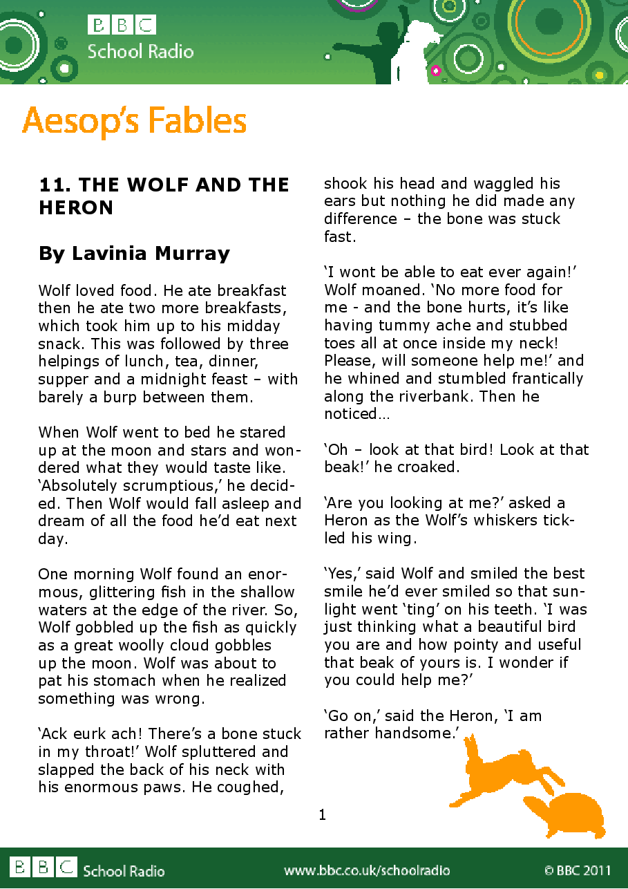 Aesop BBC的伊索寓言40故事11 the_wolf_and_the_heron.pdf,第1页预览