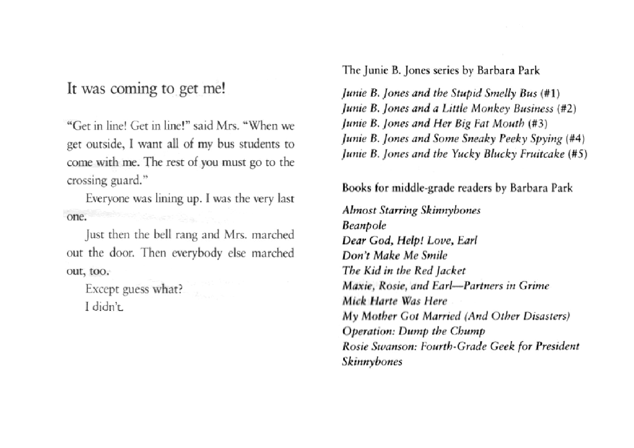 01 Junie B. Jones and the Stupid Smelly Bus扫描版.pdf,第2页预览