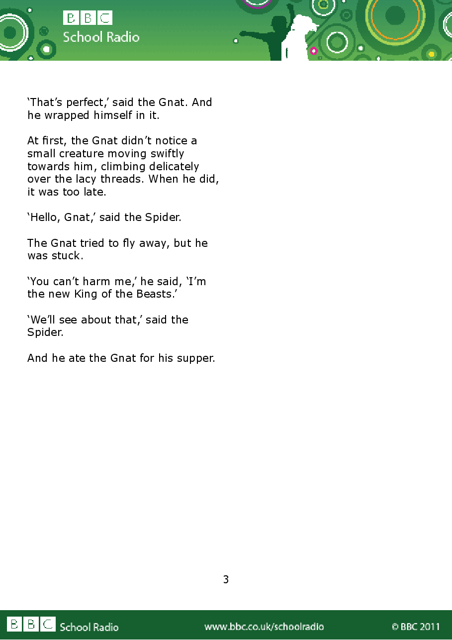 Aesop BBC的伊索寓言40故事06 the_gnat_and_the_lion.pdf,第3页预览