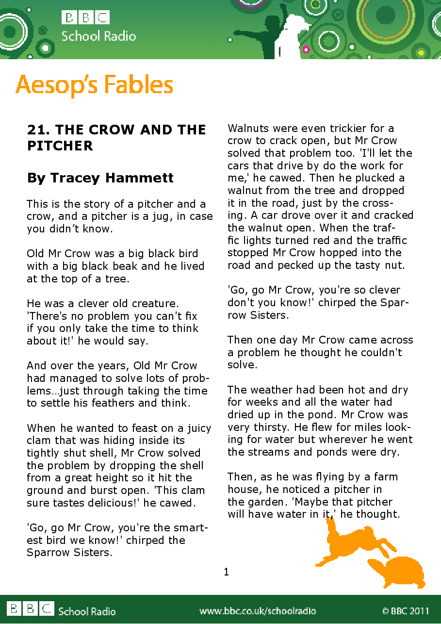 Aesop BBC的伊索寓言40故事21 the_crow_and_the_pitcher.pdf，第1页预览