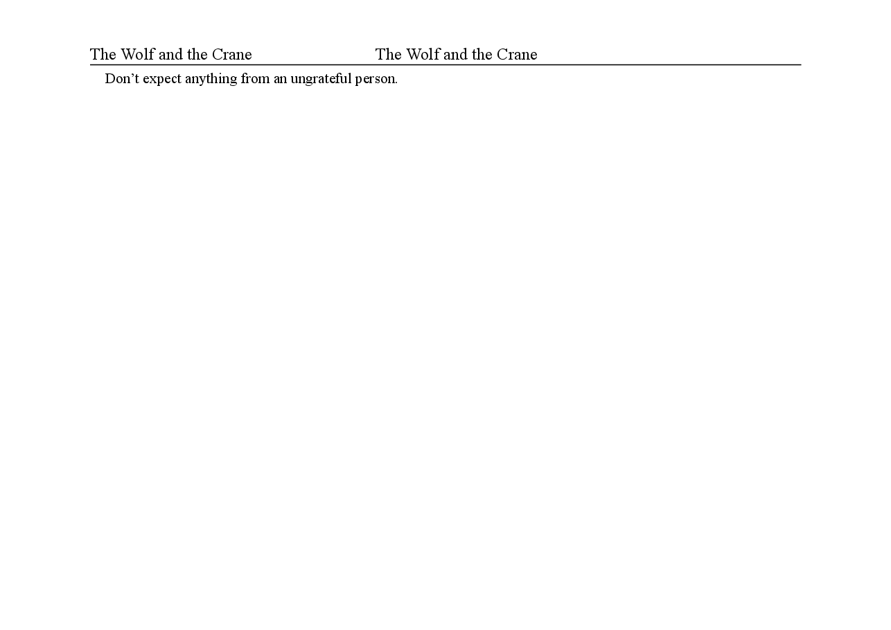 狼与鹤The Wolf and the Crane.doc,第3页预览