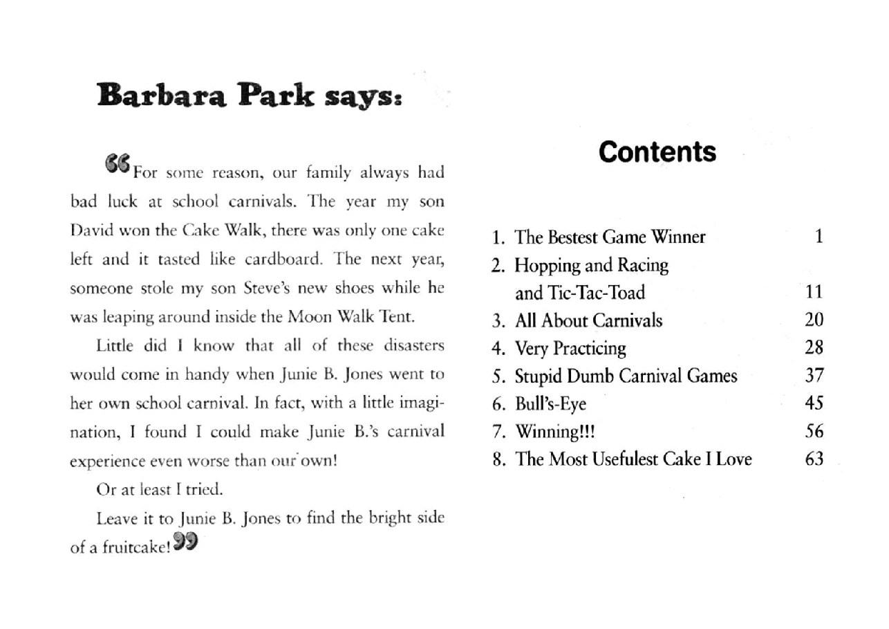 05 Junie B. Jones and the Yucky Blucky Fruitcake扫描版.pdf,第3页预览