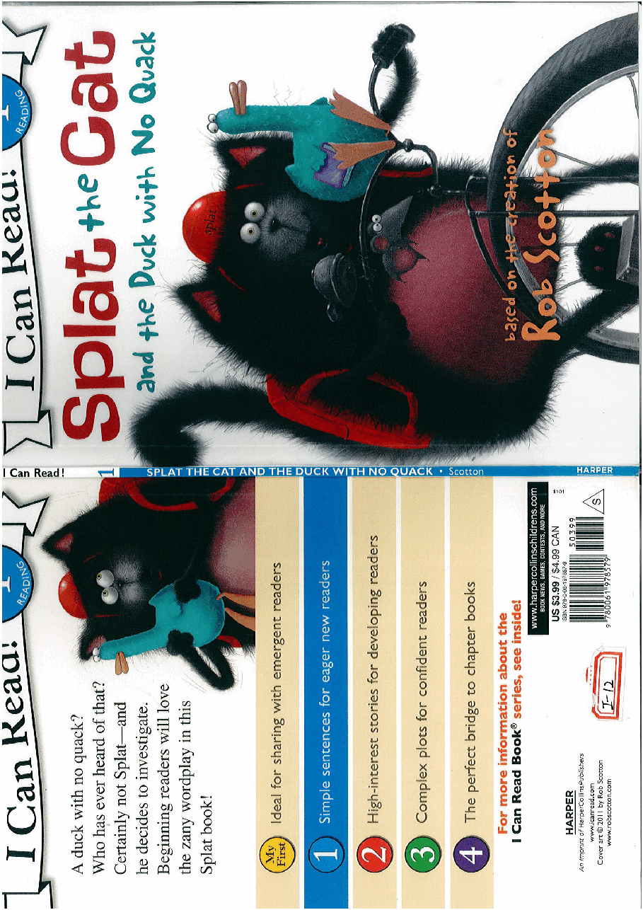 I can read-L1-Splat the cat and the Duck with no quack.pdf,第1页预览