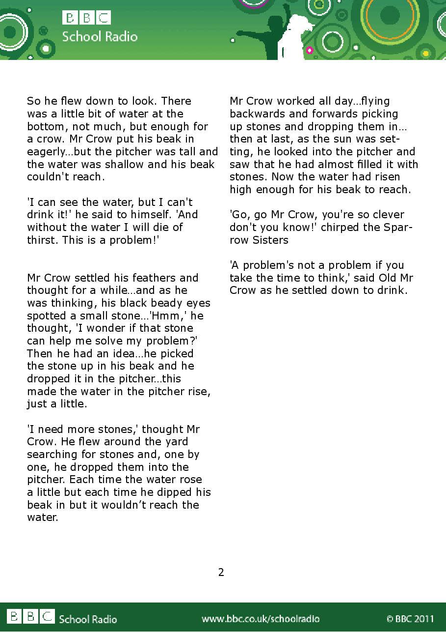 Aesop BBC的伊索寓言40故事21 the_crow_and_the_pitcher.pdf，第2页预览