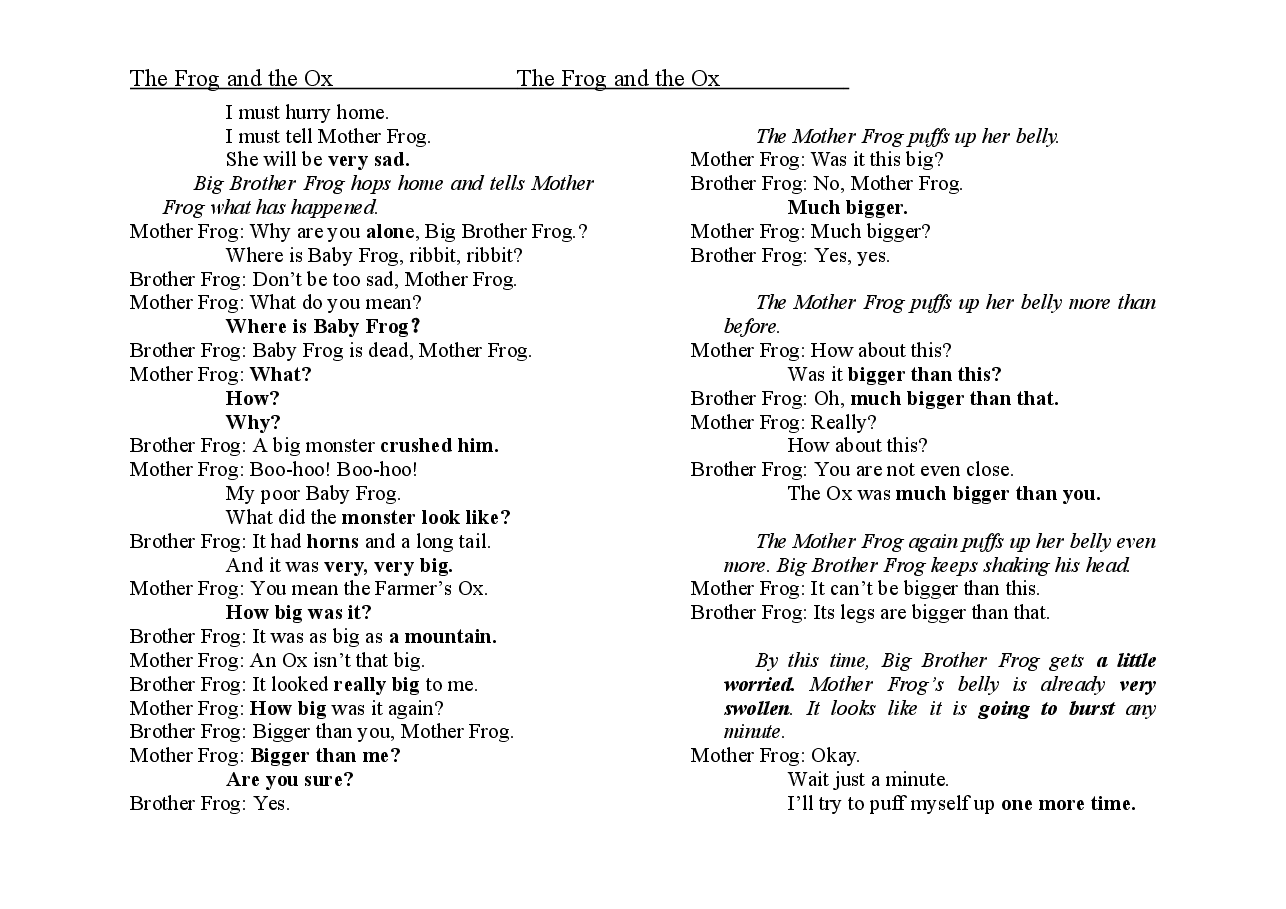 青蛙与牛The Frog and the Ox.doc,第2页预览