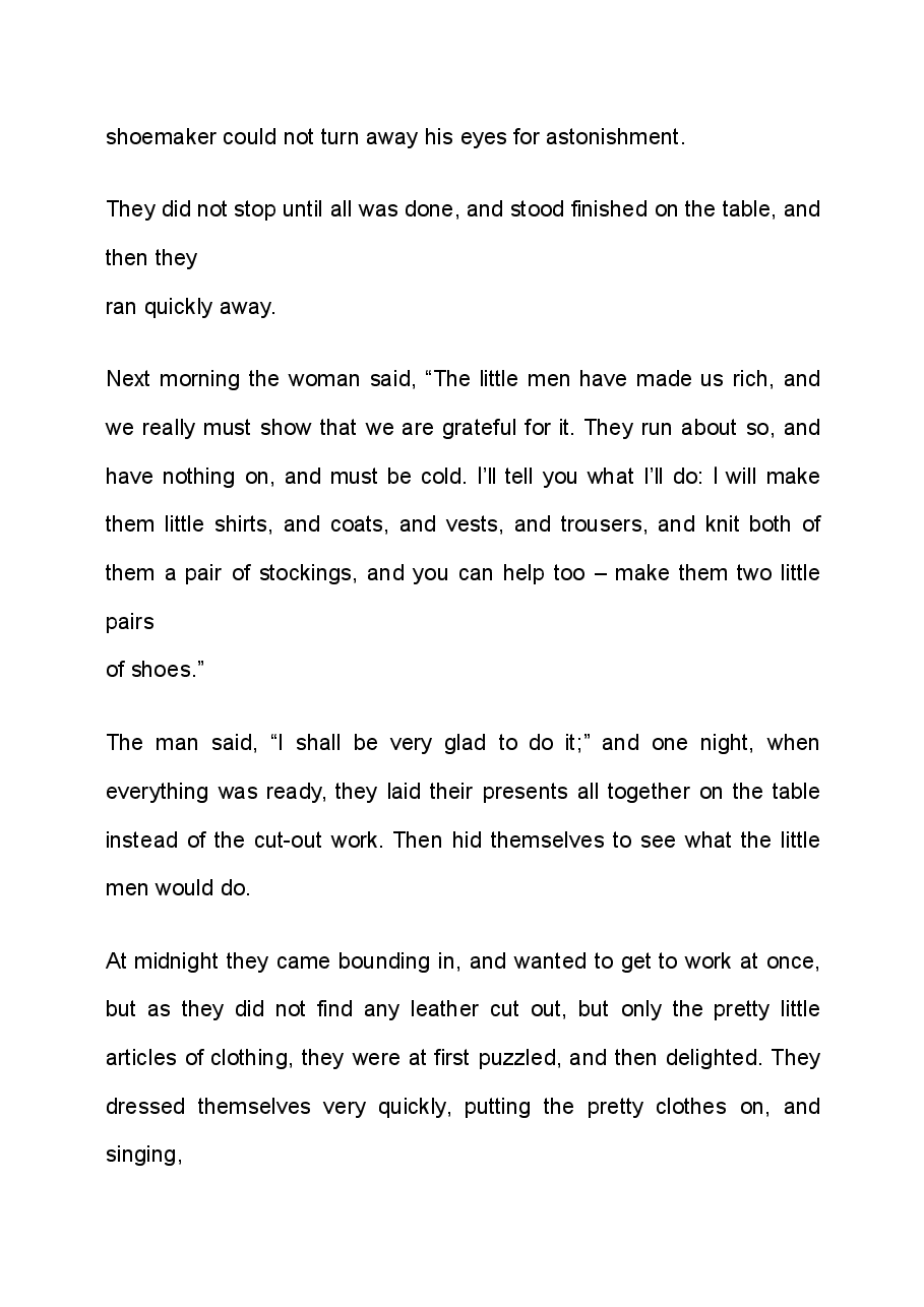 格林童话英文绘本elvesshoemaker.pdf,第3页预览