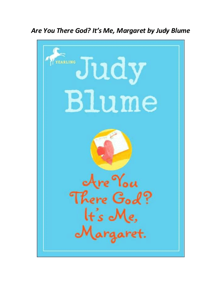 美国英文有声 Judy Blume 朱迪 布鲁姆5部Are You There God It's Me Margaret - Judy Blume.pdf,第1页预览
