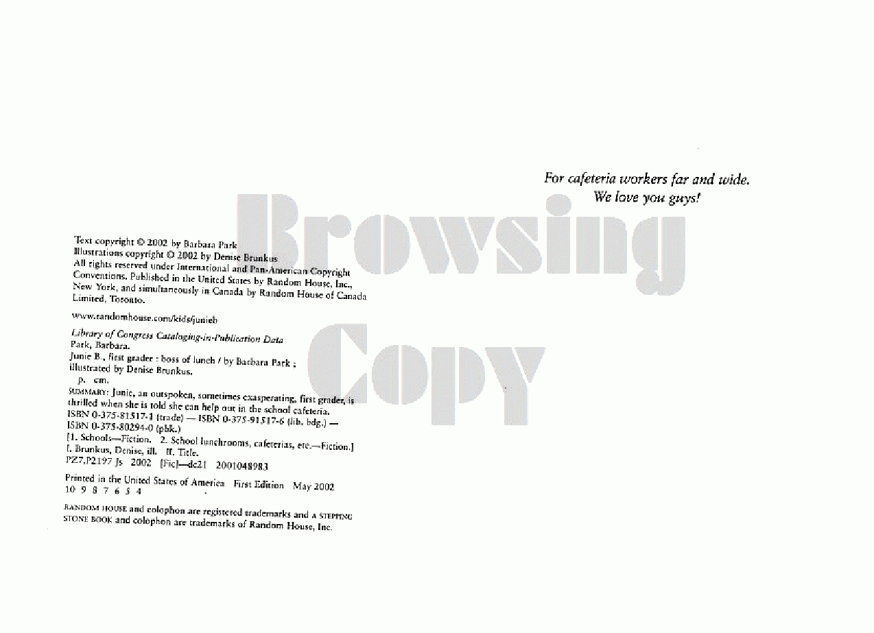 19 Junie B.First Grader Boss of Lunch扫描版.pdf,第3页预览