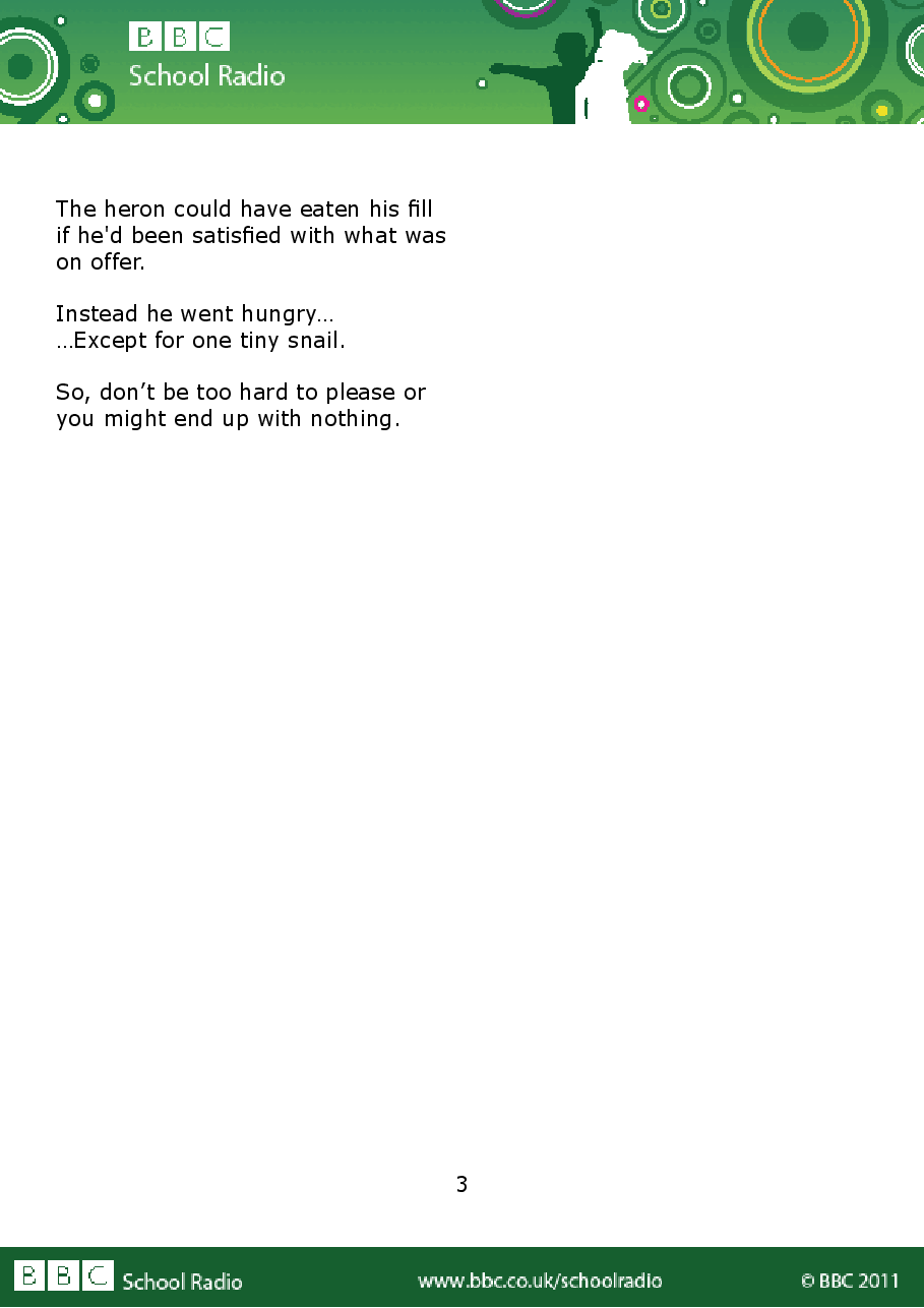 Aesop BBC的伊索寓言40故事33 the_heron_and_the_fish.pdf,第3页预览