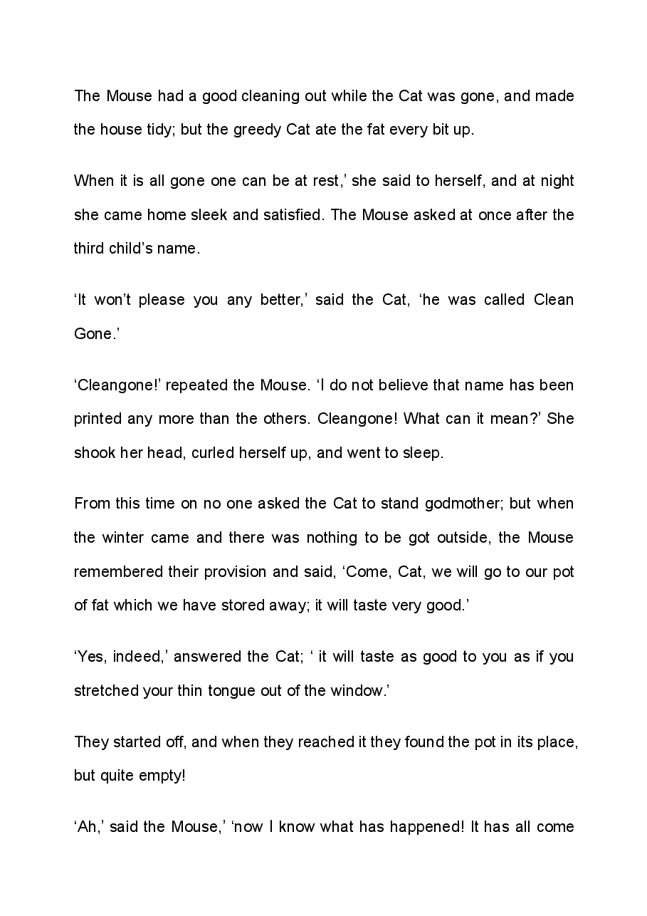格林童话英文绘本The_Cat_and_the_Mouse_in_Partnership.pdf,第4页预览