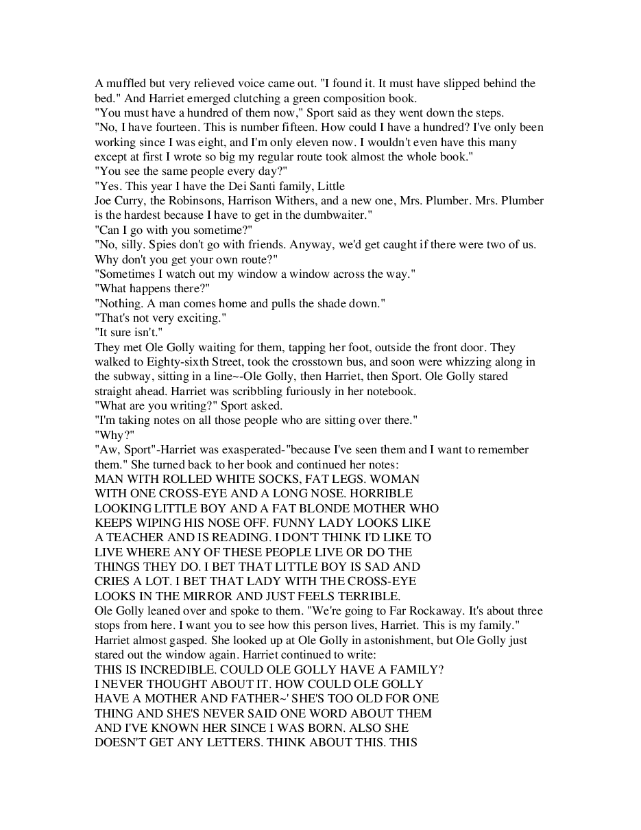 小间谍哈瑞特Fitzhugh, Louise - Harriet The Spy.pdf，第4页预览