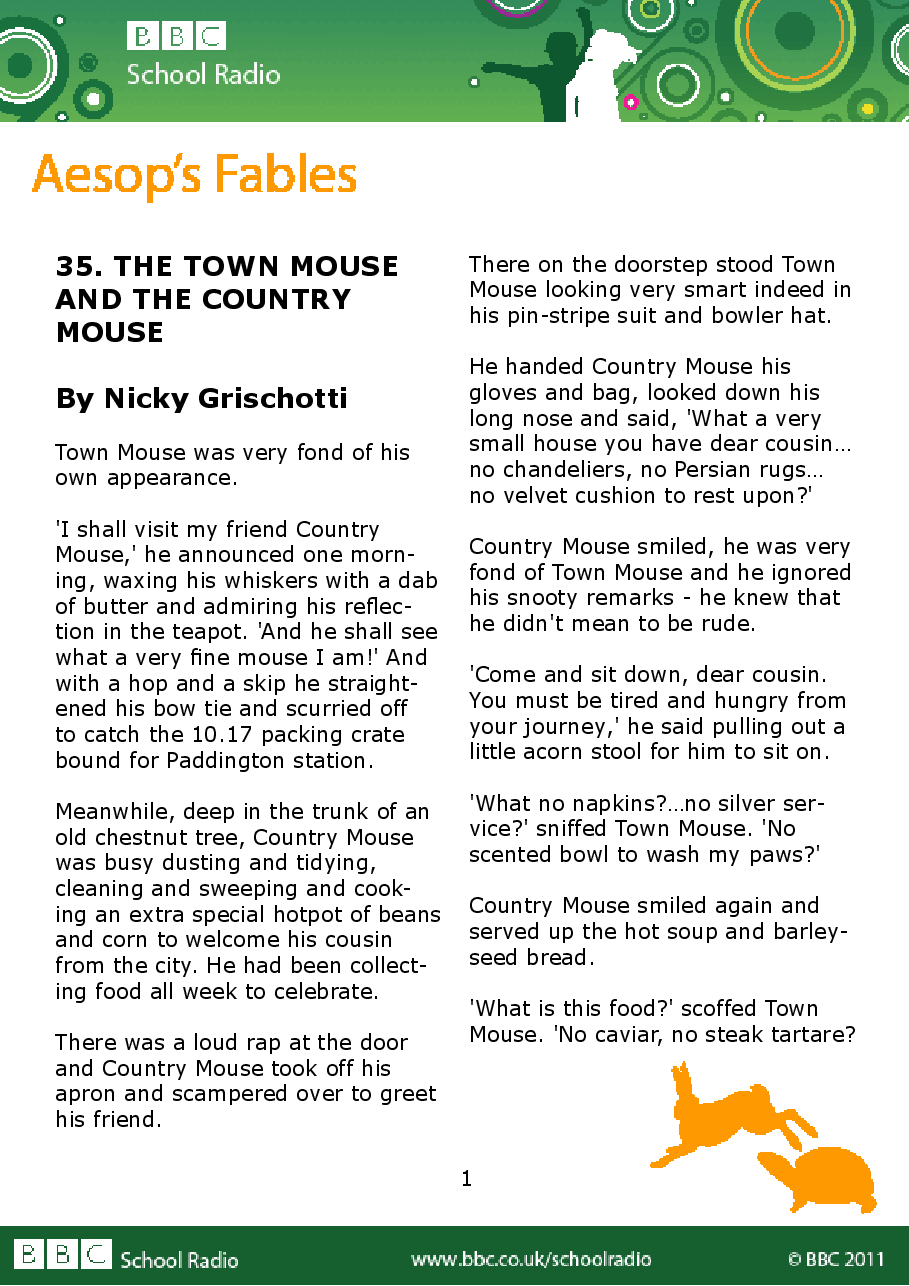 Aesop BBC的伊索寓言40故事35 the_town_mouse_and_the_country_mouse.pdf,第1页预览