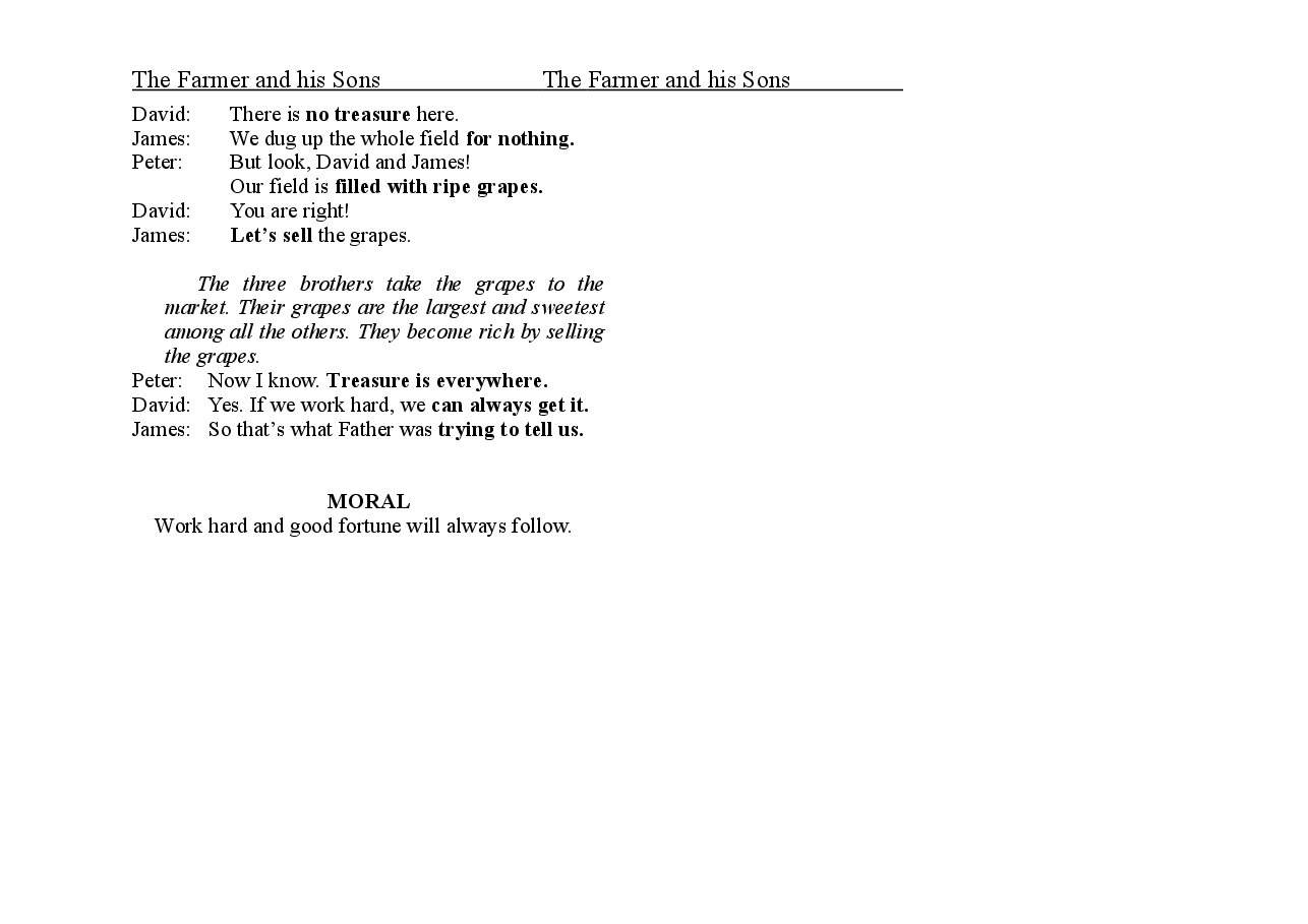 农夫和儿子们The Farmer and his Sons.doc,第3页预览
