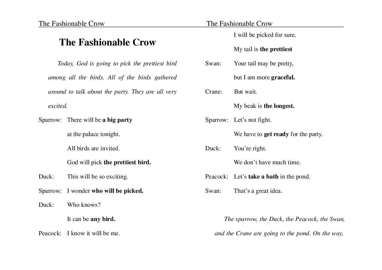 时髦的乌鸦The Fashionable Crow.pdf,第1页预览