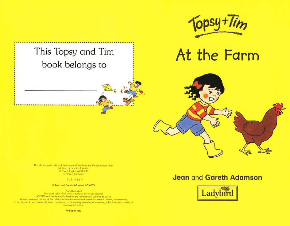 原版英文儿童书《Topsy and Tim》系列英语绘本共18本At the farm.pdf,第2页预览