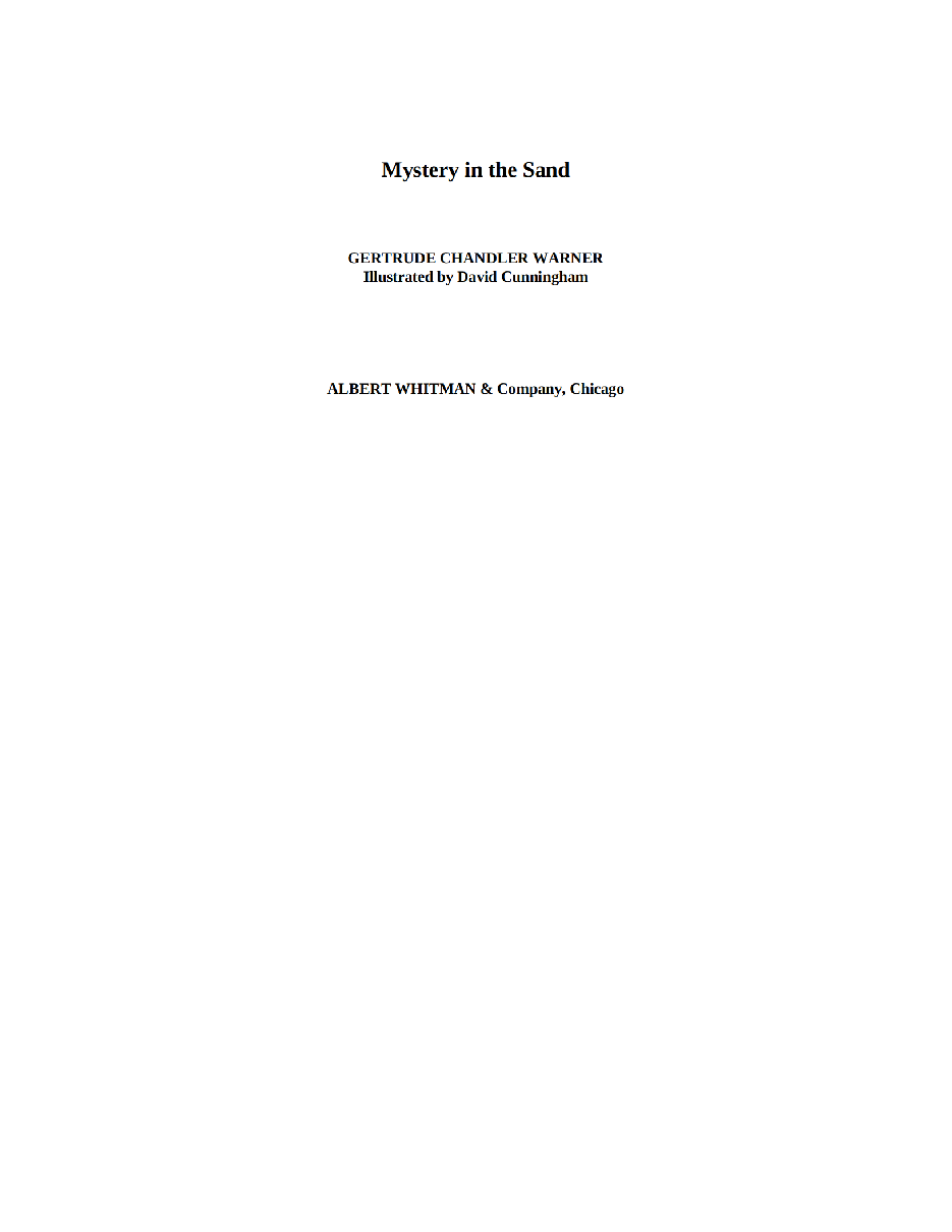 Gertrude Chandler Warner - [Boxcar Children 016] - Mystery in the Sand.pdf，第3页预览